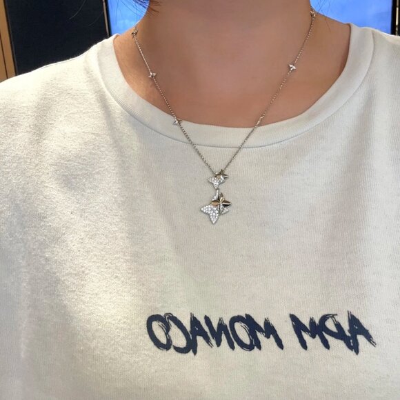 APM Monaco Sterling Silver Silver Lock Necklace - Picture 5 of 5